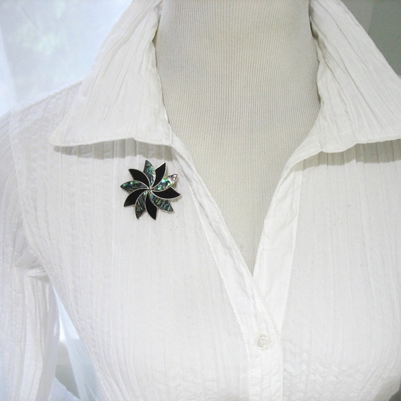 TAXCO Sterling Pendant Brooch, Star, Eagle Mark - Picture 3 of 5